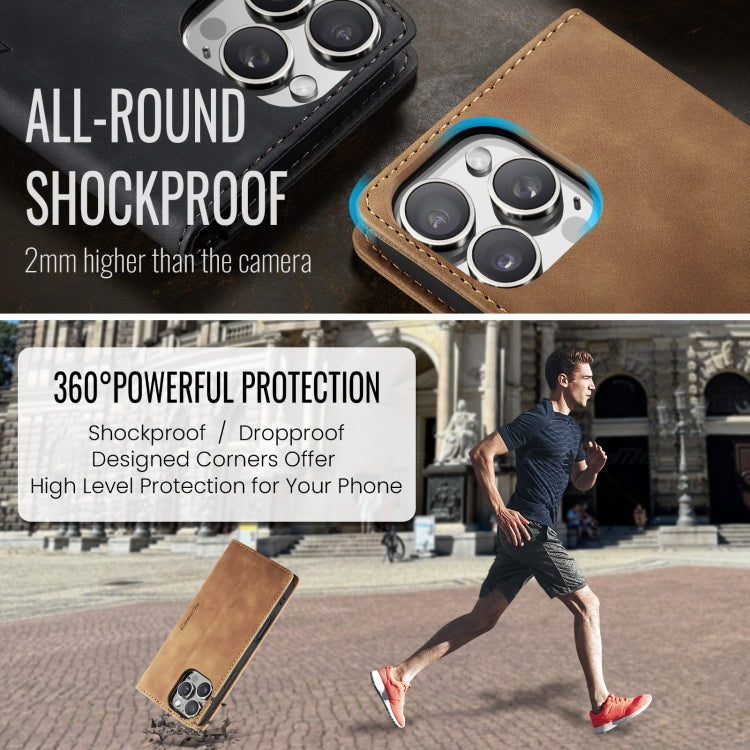 For iPhone 16 Pro Max CaseMe 013 Multifunctional Horizontal Flip Leather Phone Case(Brown)