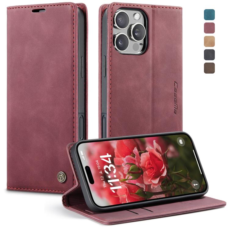 For iPhone 16 Pro Max CaseMe 013 Multifunctional Horizontal Flip Leather Phone Case(Red)