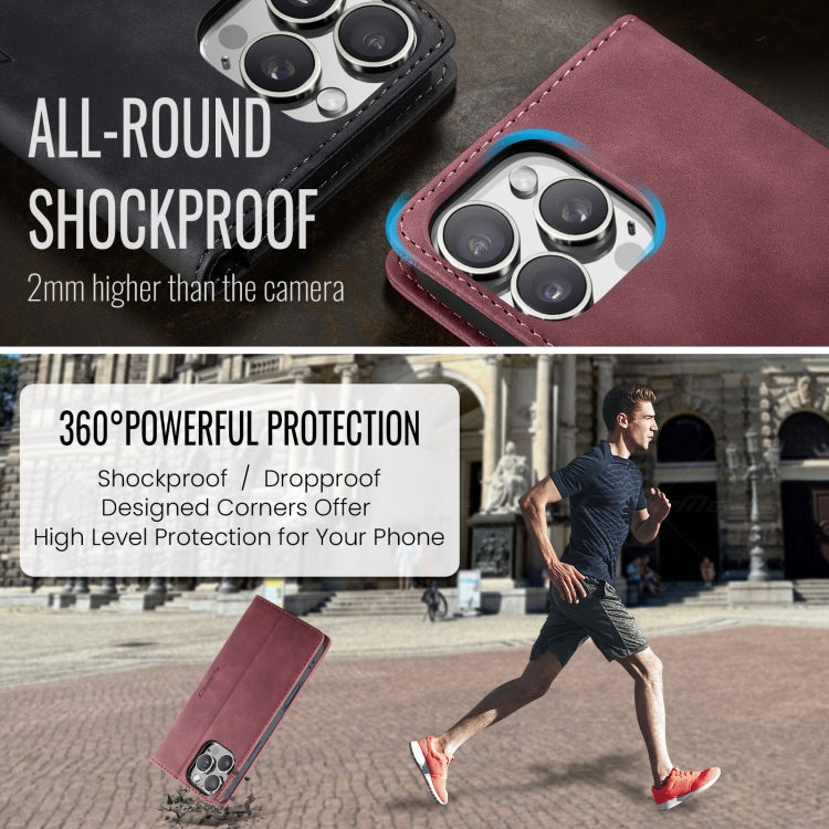 For iPhone 16 Pro Max CaseMe 013 Multifunctional Horizontal Flip Leather Phone Case(Red)