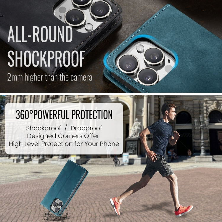 For iPhone 16 Pro Max CaseMe 013 Multifunctional Horizontal Flip Leather Phone Case(Blue)
