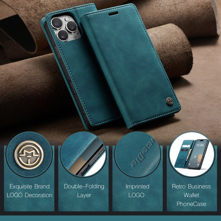 For iPhone 16 Pro CaseMe 013 Multifunctional Horizontal Flip Leather Phone Case(Blue)