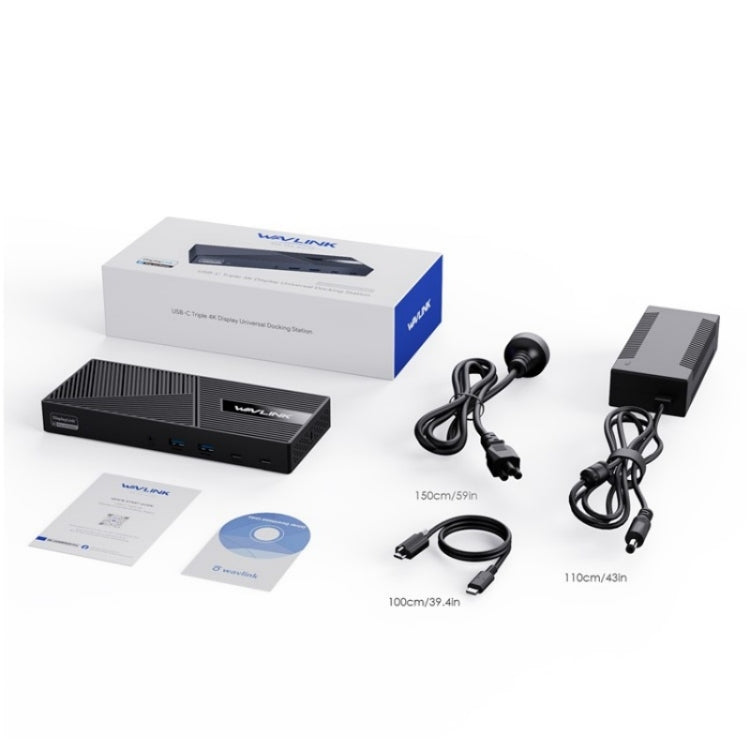 WAVLINK UG69PD25 Pro 100W PD Charging Triple 4K Display Laptop Docking Station, Plug:AU Plug
