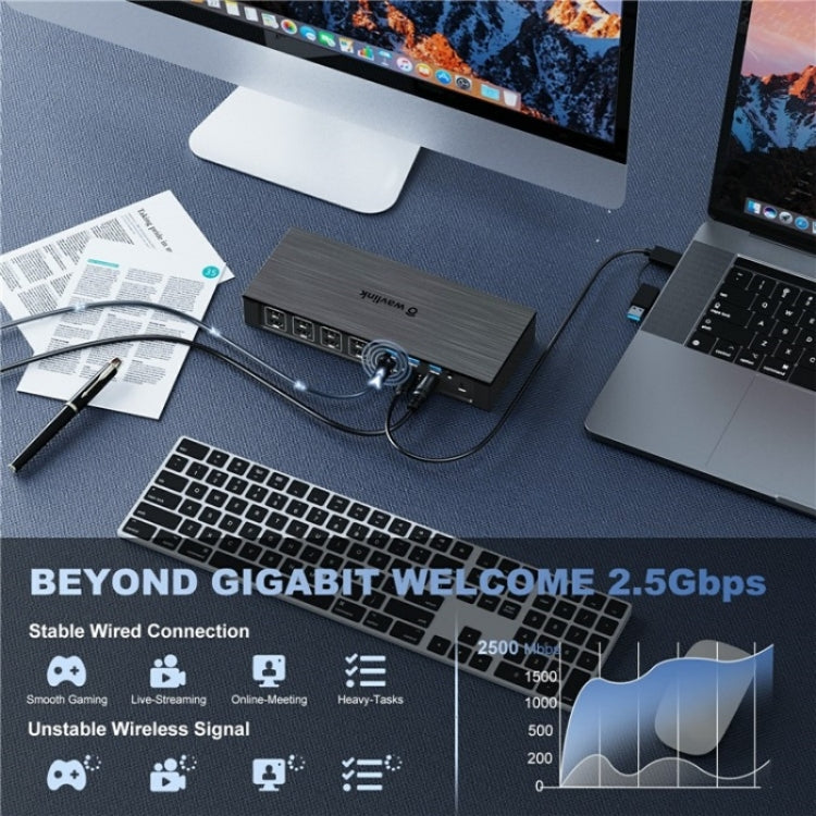 WAVLINK UG69PD8 Pro 18-in-1 DP / HD 5K Quadruple Display USB C Universal Docking Station, Plug:AU Plug