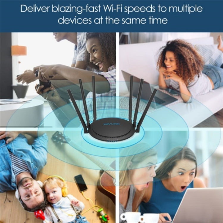 WAVLINK WN531A6 Dual Band Wireless Repeater AC2100 Gigabit Ethernet Port WiFi Router, Plug:US Plug