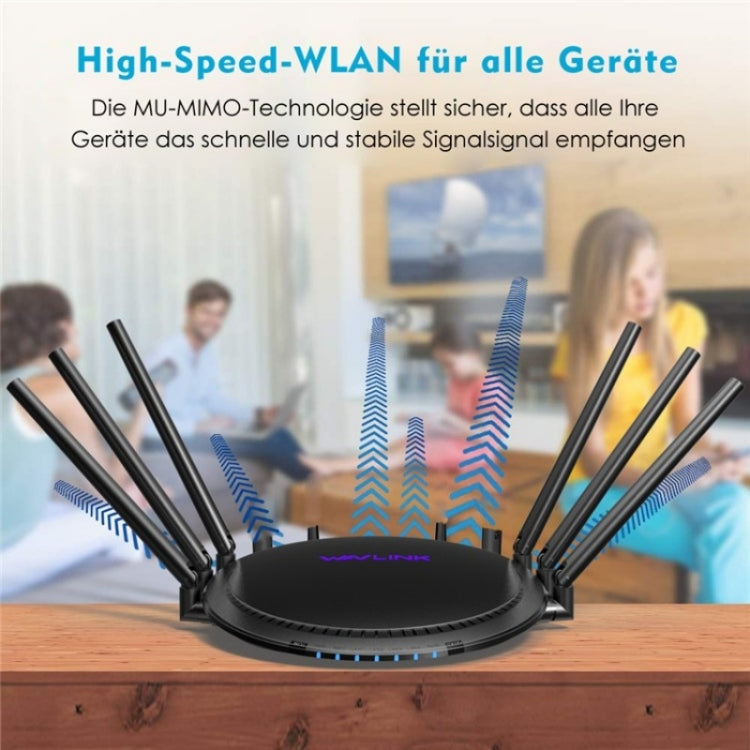 WAVLINK WN531A6 Dual Band Wireless Repeater AC2100 Gigabit Ethernet Port WiFi Router, Plug:US Plug