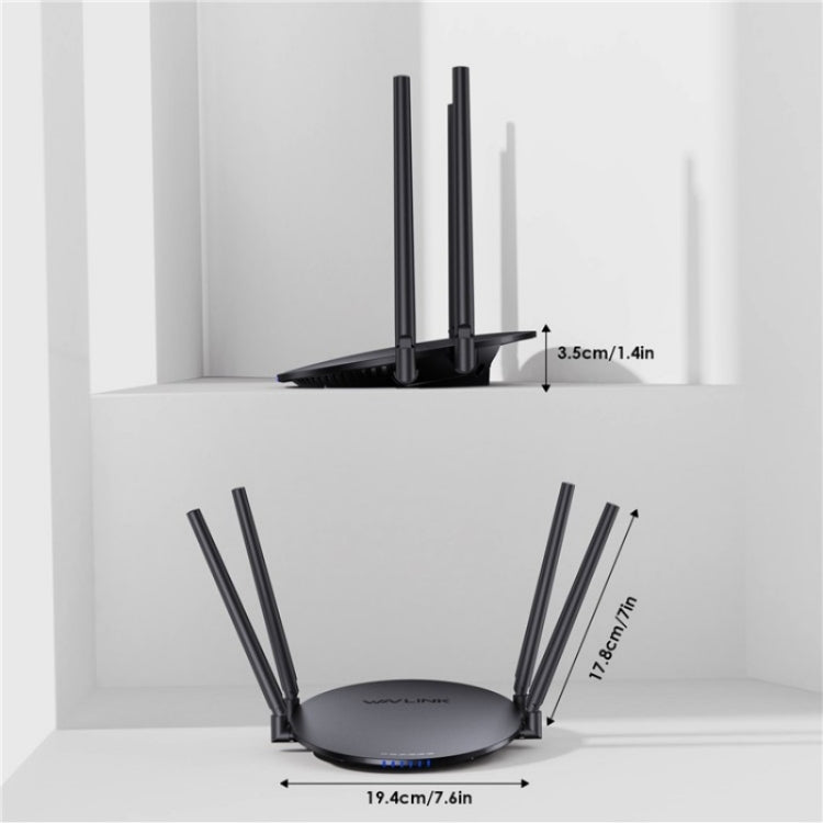 WAVLINK WN530HG3 AC1200 Dual Band AP Router 1000Mbps WAN / LAN Ethernet Port, Plug:UK Plug