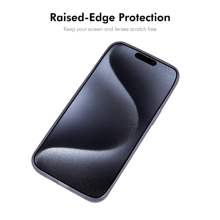 For iPhone 14 Pro Max ENKAY Hat-Prince Translucent Matte TPU Phone Case with Lens Film(Blue)