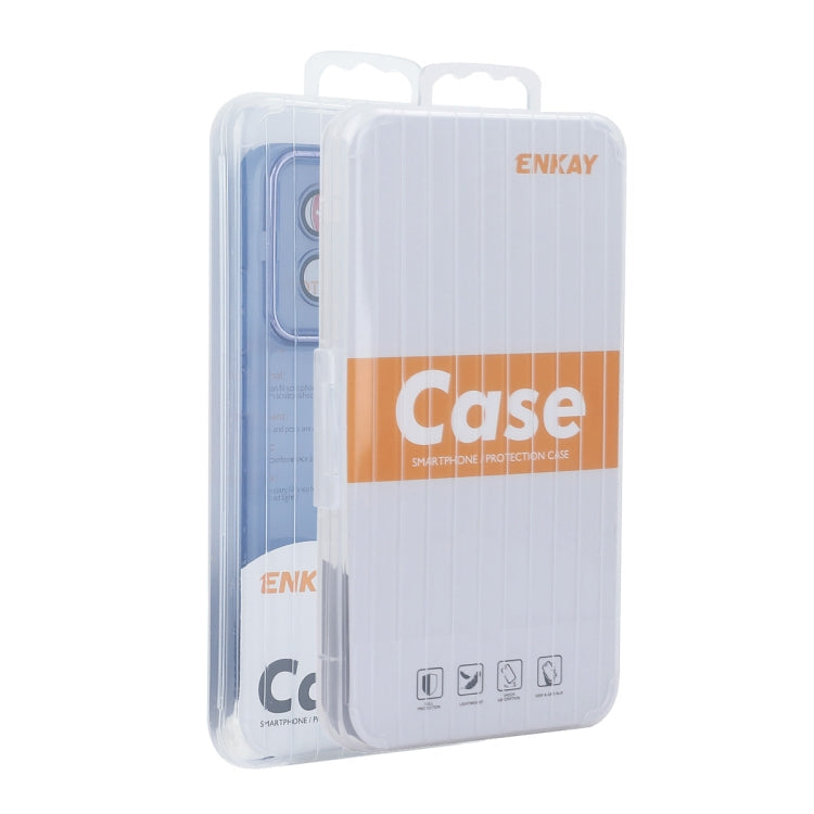 For iPhone 16 Pro Max ENKAY Hat-Prince Translucent Matte TPU Phone Case with Lens Film(White)