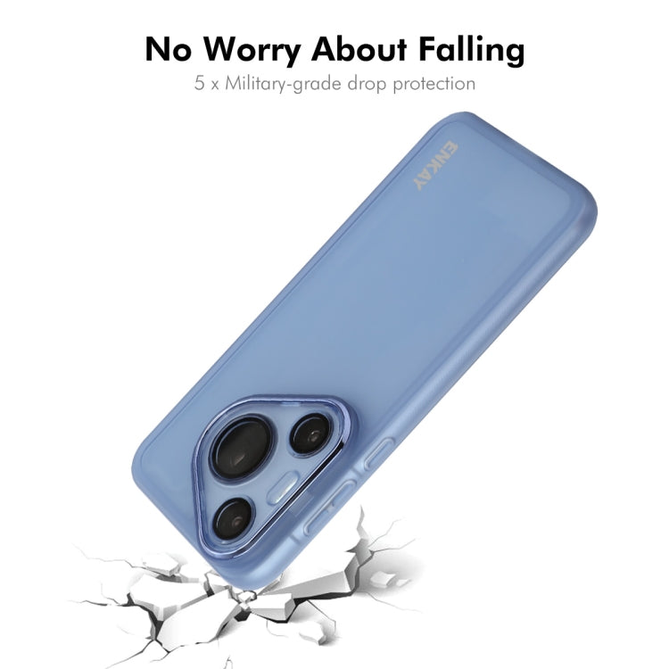 For Huawei Pura 70 ENKAY Hat-Prince Translucent Matte TPU Phone Case with Lens Film(White)