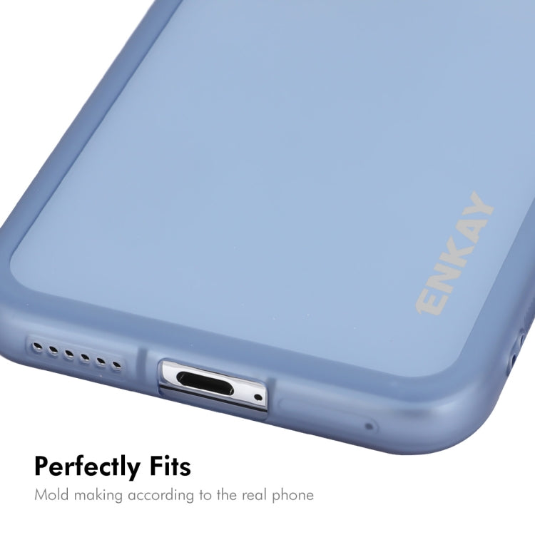For Huawei Pura 70 Pro / 70 Pro+ ENKAY Hat-Prince Translucent Matte TPU Phone Case with Lens Film(Blue)