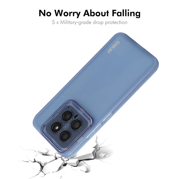 For Xiaomi 14 ENKAY Hat-Prince Translucent Matte TPU Phone Case with Lens Film(White)