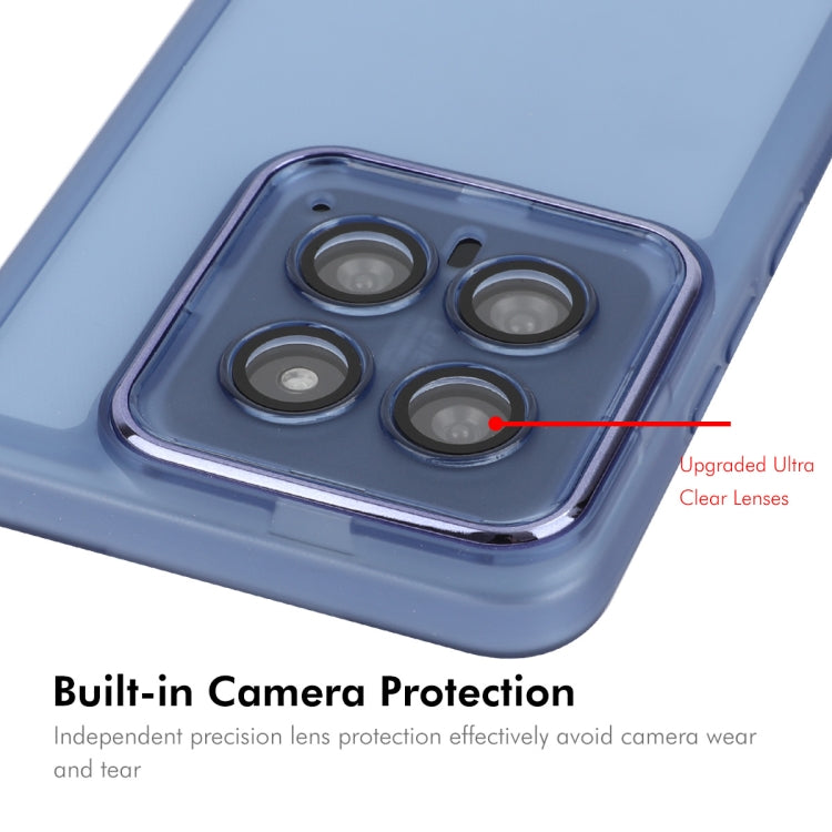 For Xiaomi 14 ENKAY Hat-Prince Translucent Matte TPU Phone Case with Lens Film(Purple)