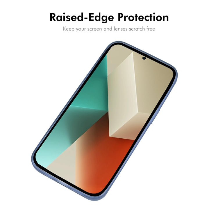 For Redmi Note 13 5G ENKAY Hat-Prince Translucent Matte TPU Phone Case with Lens Film(Blue)