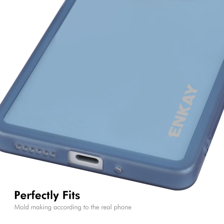 For Redmi Note 13 5G ENKAY Hat-Prince Translucent Matte TPU Phone Case with Lens Film(Purple)