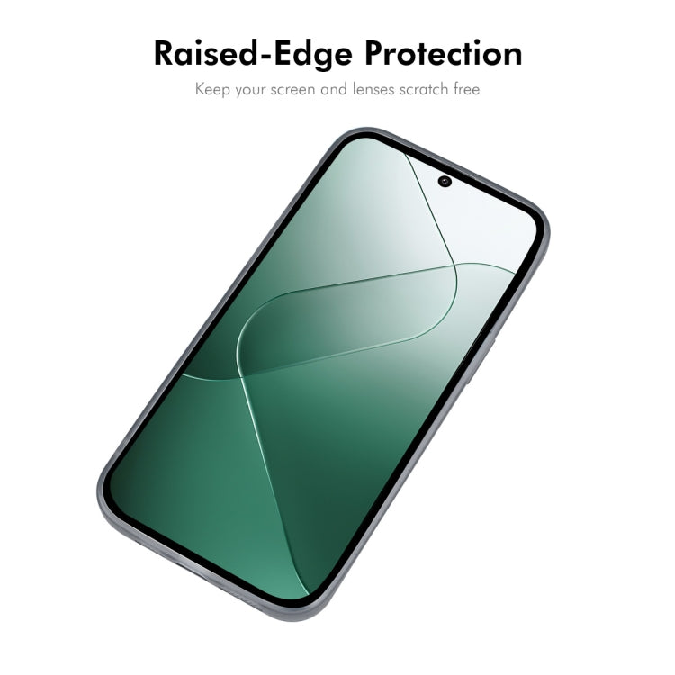 For Xiaomi 14 ENKAY Hat-Prince Translucent Matte TPU Soft Phone Case + 9H Big Arc Edge Film(White)