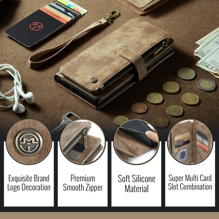 For Google Pixel 10 / 10 Pro / 9 CaseMe C30 Card Slots Zipper Wallet Leather Phone Case(Brown)