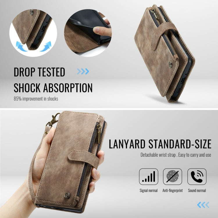 For Google Pixel 10 / 10 Pro / 9 CaseMe C30 Card Slots Zipper Wallet Leather Phone Case(Brown)