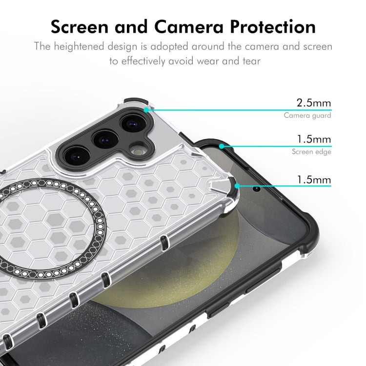For Samsung Galaxy S23 5G ENKAY Hat-Prince Honeycomb MagSafe Shockproof Phone Case with 0.18mm Film(Green)