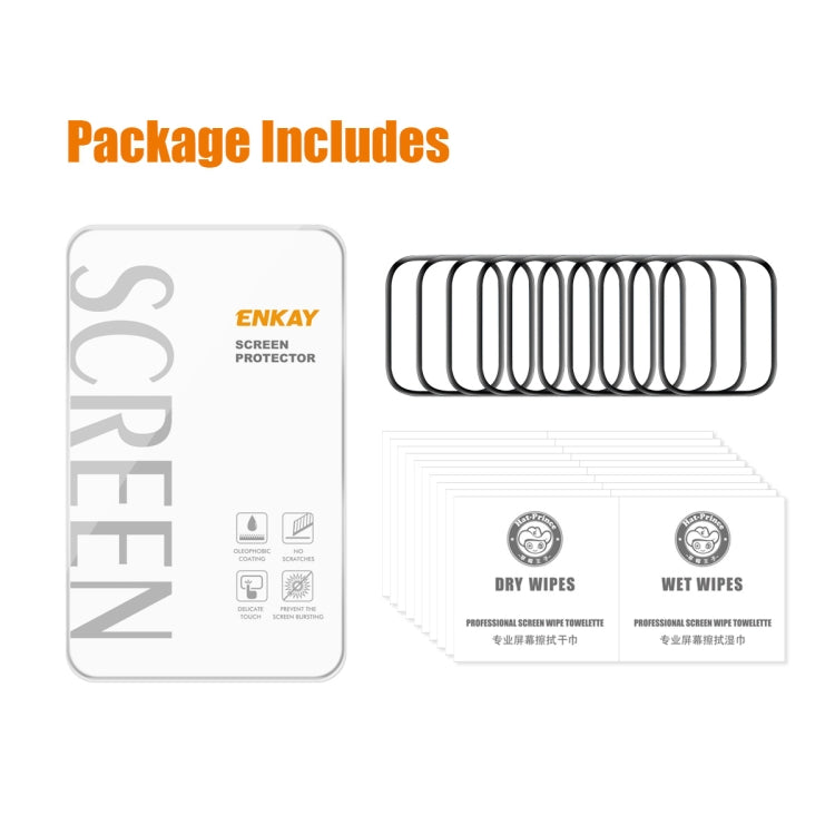 For Apple Watch Series 11 / 10 46mm 10pcs ENKAY 3D Full Coverage Soft PC Edge PMMA HD Screen Film