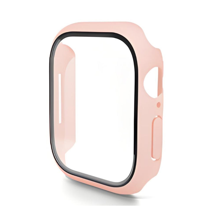 For Apple Watch Series 11 / 10 46mm ENKAY Hat-Prince PC Tempered Glass Film Integrated Watch Case(Pink)