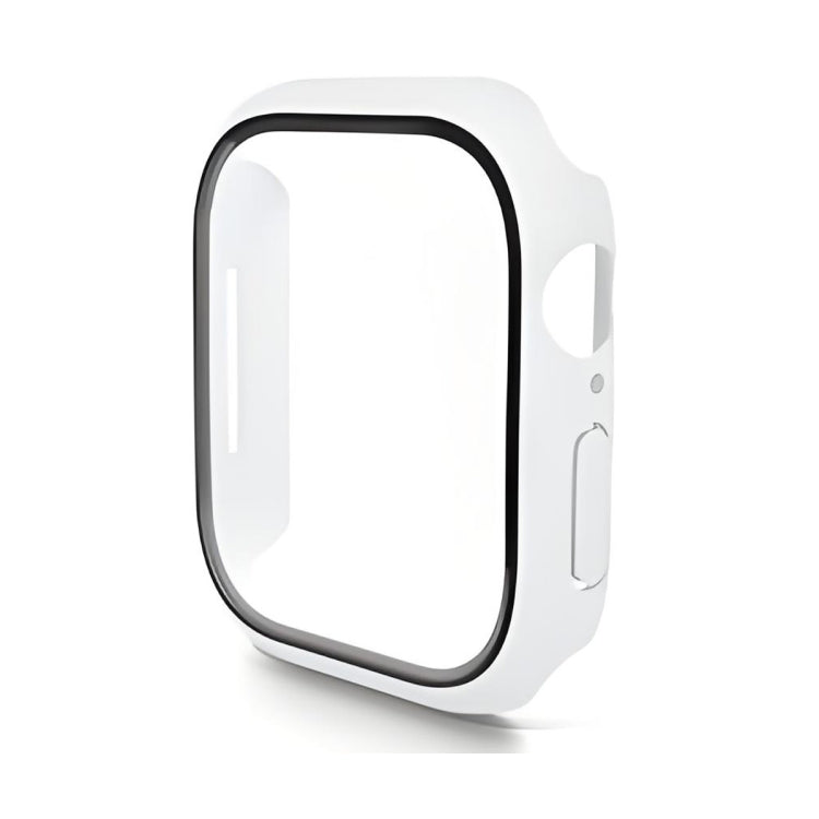 For Apple Watch Series 11 / 10 46mm ENKAY Hat-Prince PC Tempered Glass Film Integrated Watch Case(White)