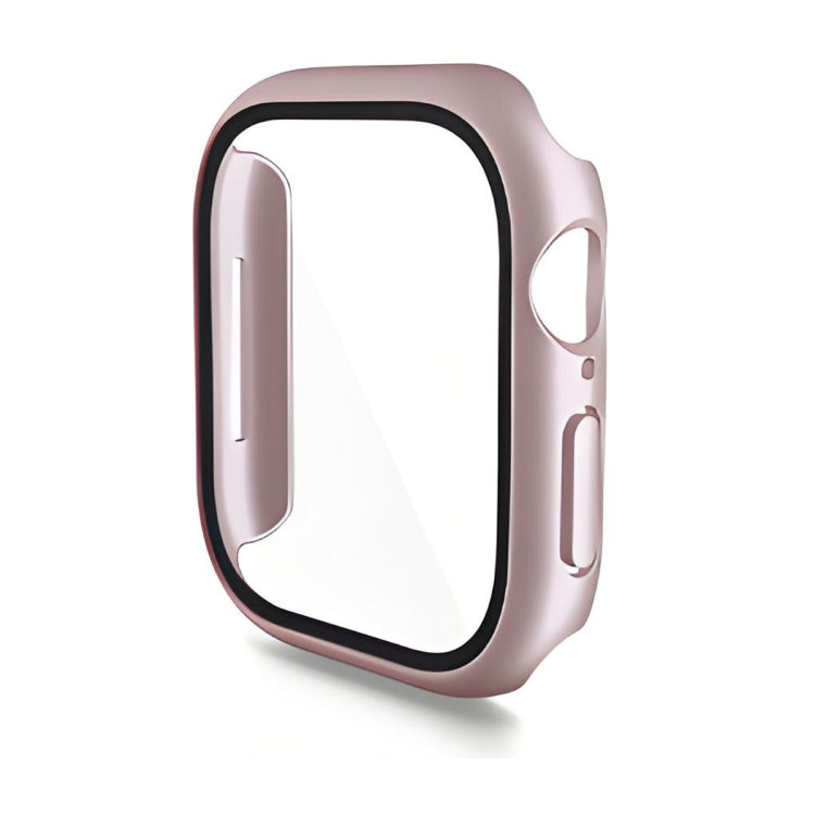 For Apple Watch Series 11 / 10 46mm ENKAY Hat-Prince PC Tempered Glass Film Integrated Watch Case(Rose Gold)