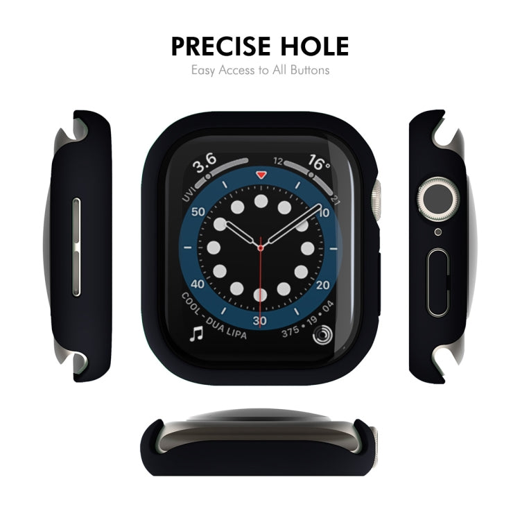 For Apple Watch Series 11 / 10 42mm ENKAY Hat-Prince PC Tempered Glass Film Integrated Watch Case(Cyan)