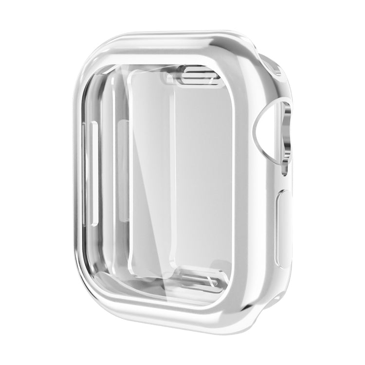 For Apple Watch Series 11 / 10 42mm ENKAY Hat-Prince Electroplated Soft TPU Case with Screen Film(Silver)