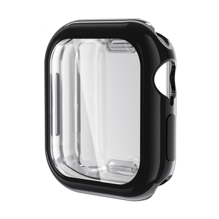 For Apple Watch Series 11 / 10 46mm ENKAY Hat-Prince Electroplated Soft TPU Case with Screen Film(Black)