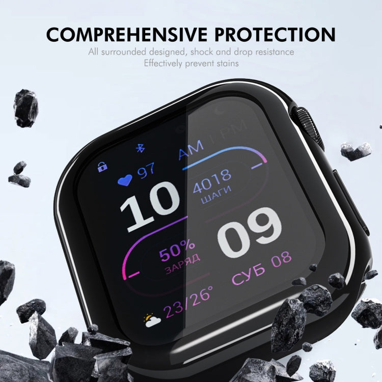 For Apple Watch Series 11 / 10 42mm ENKAY Hat-Prince Electroplated Soft TPU Case with Screen Film(Golden)