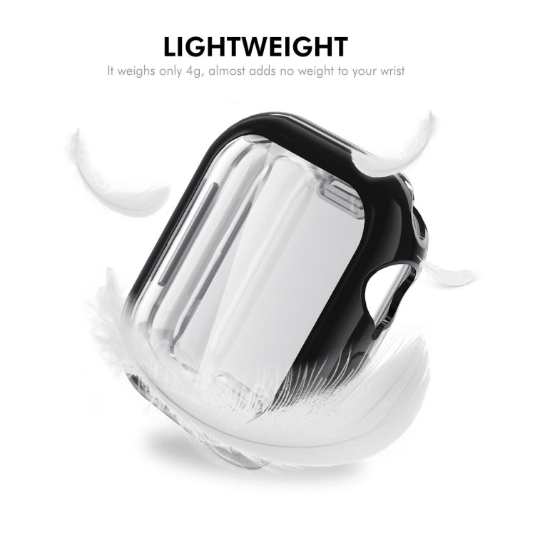 For Apple Watch Series 11 / 10 42mm ENKAY Hat-Prince Electroplated Soft TPU Case with Screen Film(Transparent)