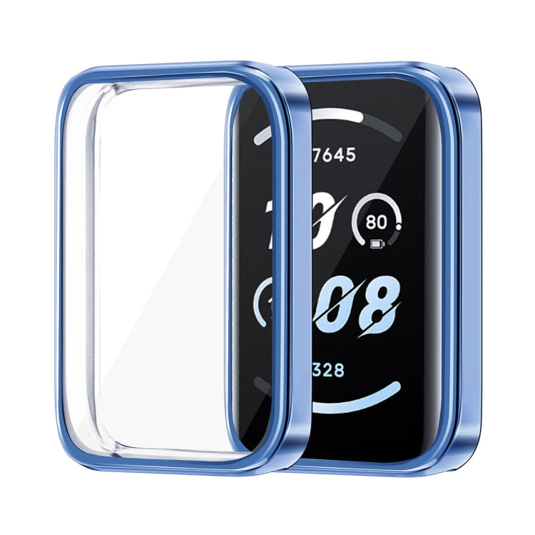 For Honor Band 9 ENKAY Hat-Prince Full Coverage Electroplated Soft TPU Case with Screen Protection(Navy Blue)