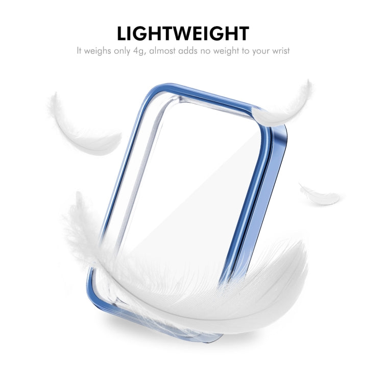 For Honor Band 9 ENKAY Hat-Prince Full Coverage Electroplated Soft TPU Case with Screen Protection(Navy Blue)