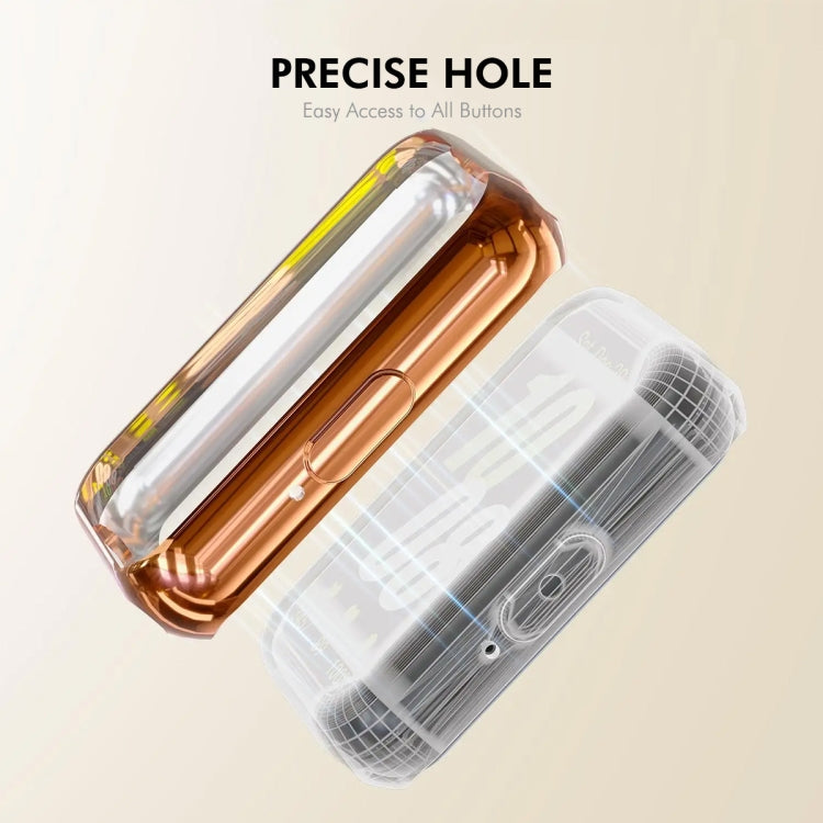 For Samsung Galaxy Fit3 ENKAY Hat-Prince Full Coverage Electroplated Soft TPU Case with Screen Protection(Rose Gold)
