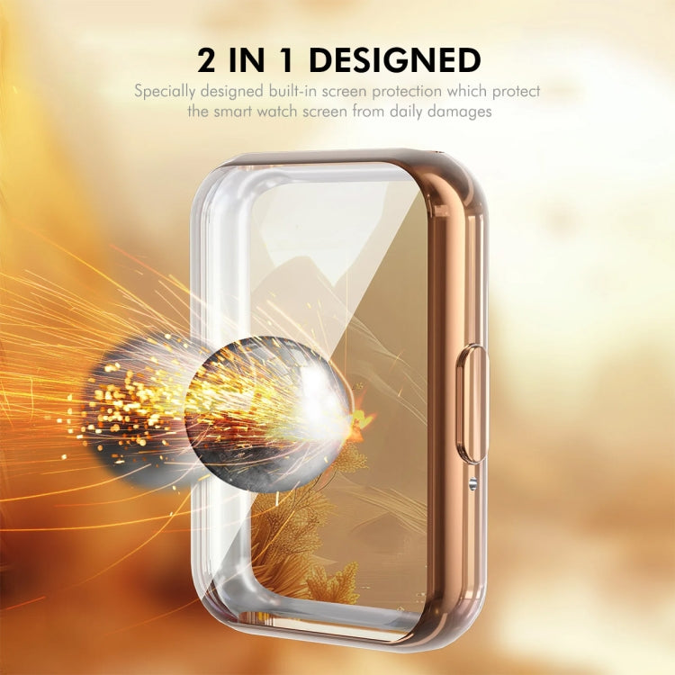 For Samsung Galaxy Fit3 ENKAY Hat-Prince Full Coverage Electroplated Soft TPU Case with Screen Protection(Golden)