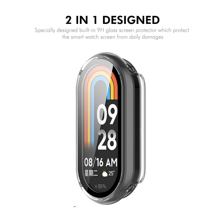 For Xiaomi Smart Band 9 / 9 NFC ENKAY Hat-Prince PC Frame Watch Protective Case with Tempered Film(Dark Blue)