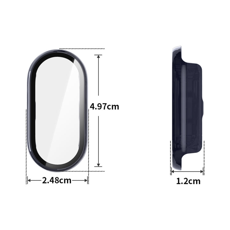 For Xiaomi Smart Band 9 / 9 NFC ENKAY Hat-Prince PC Frame Watch Protective Case with Tempered Film(Dark Blue)
