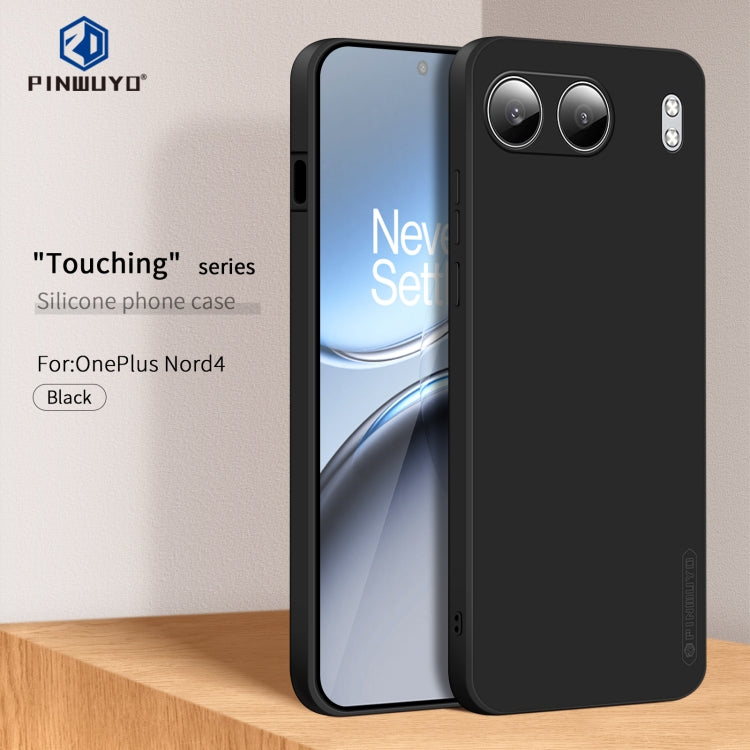 For OnePlus Nord 4 PINWUYO Sense Series Liquid Silicone TPU Phone Case(Black)