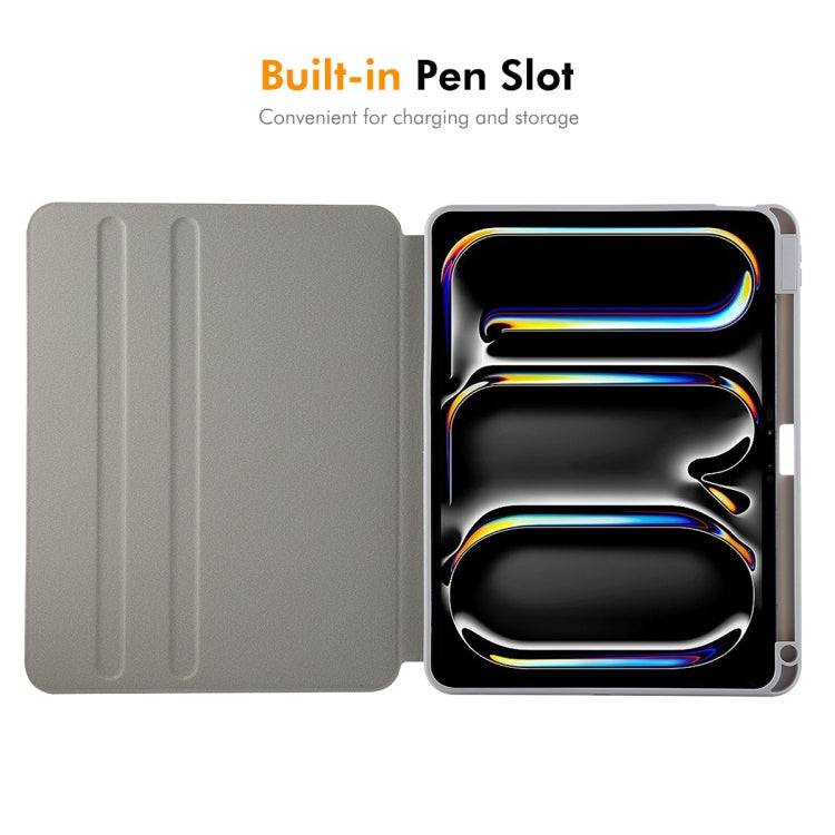 For iPad Pro 11 2025 / 2024 ENKAY 360 Rotation TPU Leather Smart Tablet Case with Pen Slot(Black)