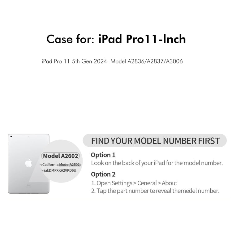 For iPad Pro 11 2025 / 2024 ENKAY 360 Rotation TPU Leather Smart Tablet Case with Pen Slot(Light Blue)