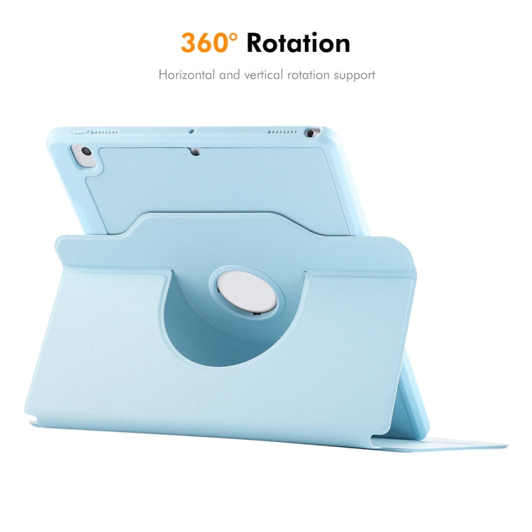 For iPad Air 10.5 / Pro 10.5 / 10.2 ENKAY 360 Rotation TPU Leather Smart Tablet Case with Pen Slot(Grey)