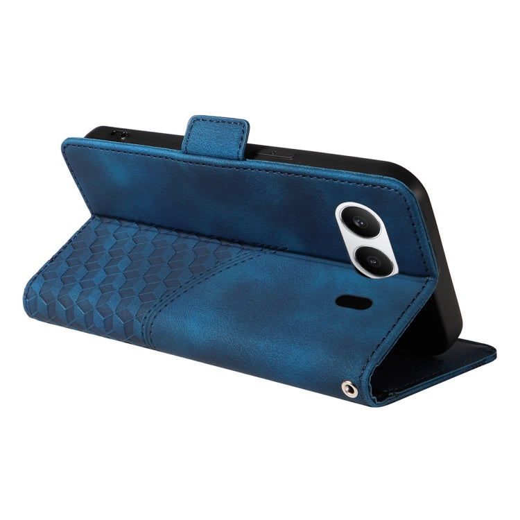 For OnePlus Nord 4 ENKAY Embossed Rhombus Starry Leather Phone Case with Screen Film(Purple)