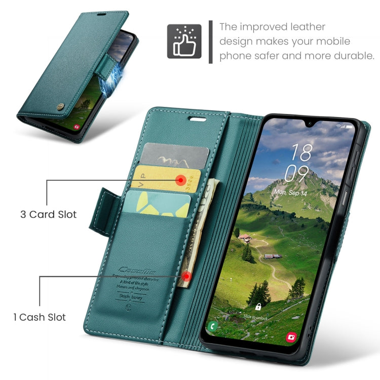 For Samsung Galaxy A26 CaseMe 023 Butterfly Buckle Litchi Texture RFID Anti-theft Leather Phone Case(Green)