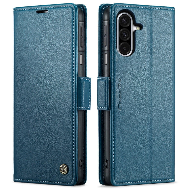 For Samsung Galaxy A26 CaseMe 023 Butterfly Buckle Litchi Texture RFID Anti-theft Leather Phone Case(Blue)
