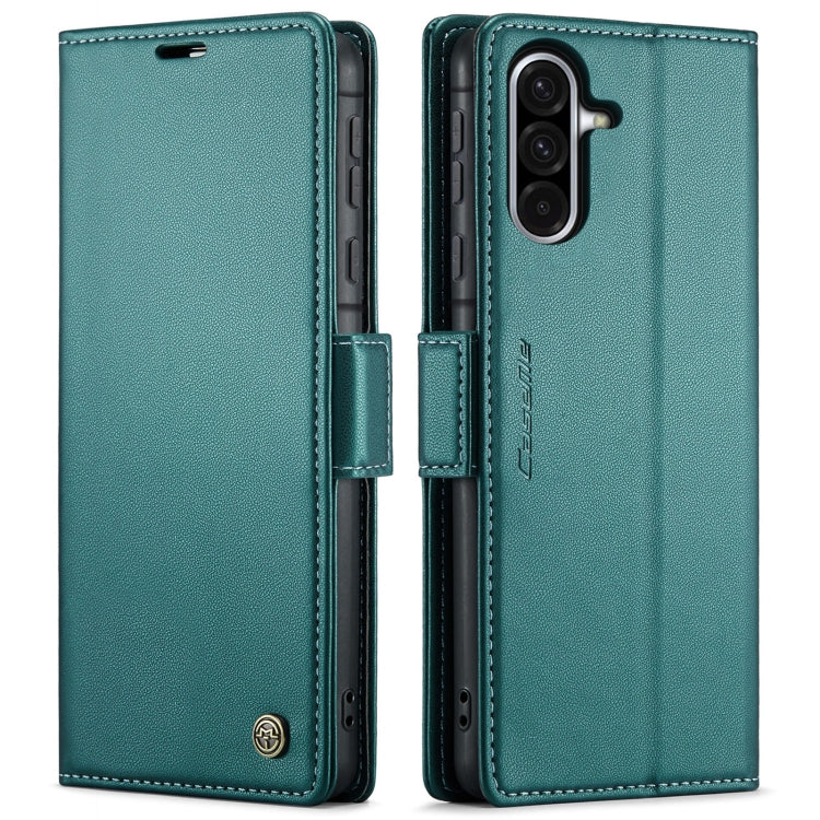 For Samsung Galaxy A56 CaseMe 023 Butterfly Buckle Litchi Texture RFID Anti-theft Leather Phone Case(Green)