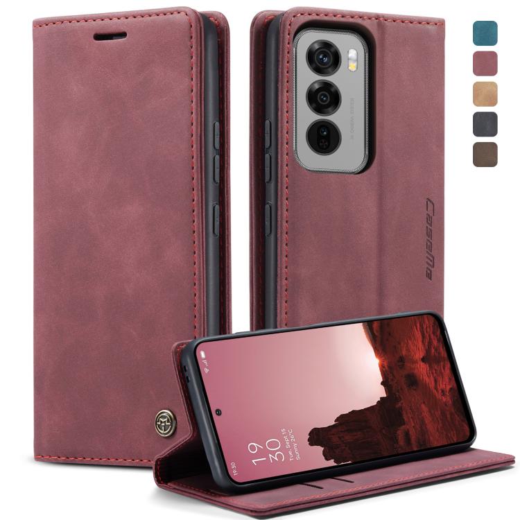 For OPPO Reno12 5G Global CaseMe 013 Multifunctional Horizontal Flip Leather Phone Case(Red)