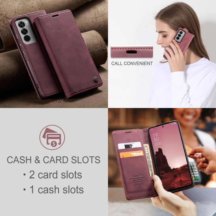 For OPPO Reno12 5G Global CaseMe 013 Multifunctional Horizontal Flip Leather Phone Case(Red)