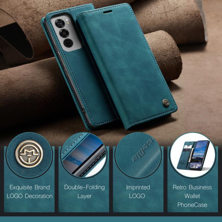 For OPPO Reno12 5G Global CaseMe 013 Multifunctional Horizontal Flip Leather Phone Case(Blue)