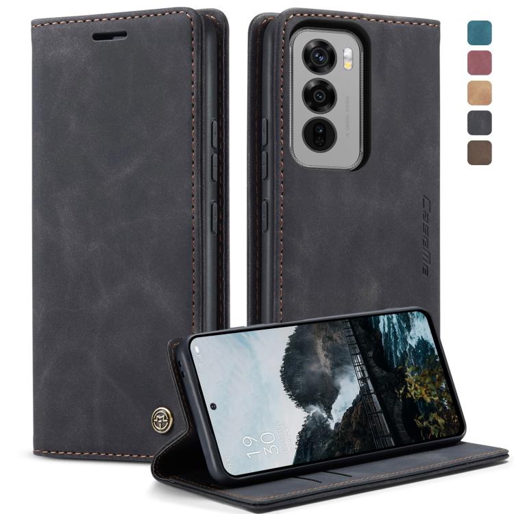 For OPPO Reno12 5G Global CaseMe 013 Multifunctional Horizontal Flip Leather Phone Case(Black)