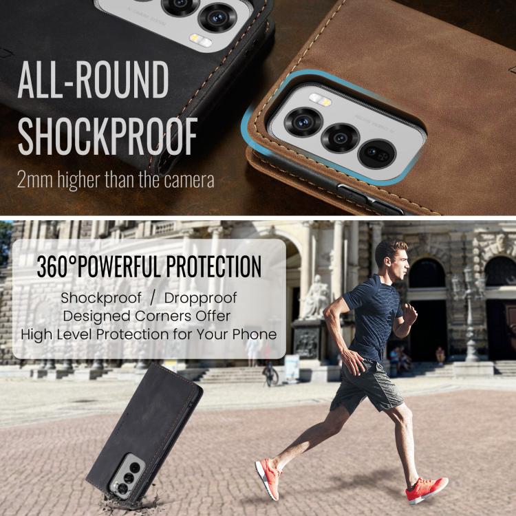 For OPPO Reno12 5G Global CaseMe 013 Multifunctional Horizontal Flip Leather Phone Case(Black)